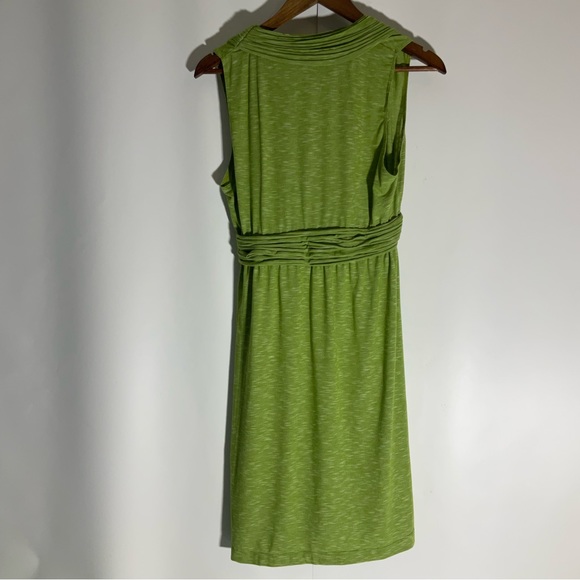 Max Studio Green Boho Chic Summer Sleeveless Ribbed Design @ Neck Waist Dress LG - Picture 16 of 16